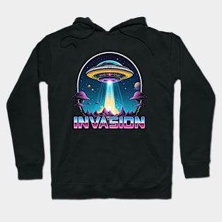 UFO Spaceship Alien Invasion Hoodie